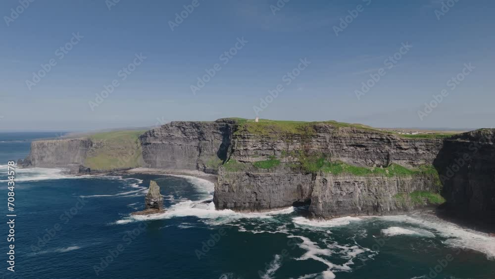 Moher Cliffs Ireland Aerial view Moher Cliffs Ireland Aerial view