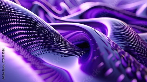 3d render purple pink liquid mercury metallic ai generated photo