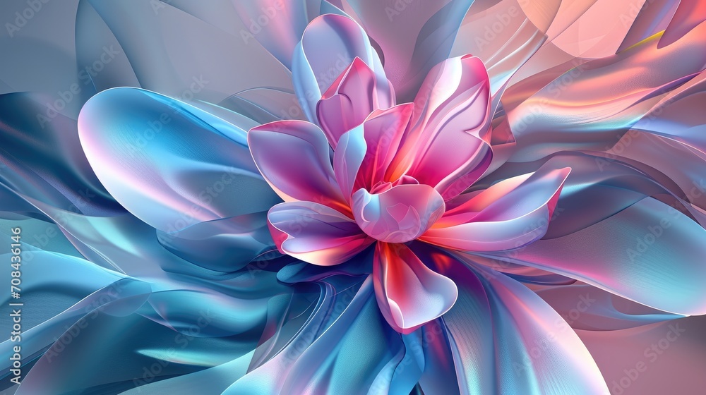 3d render abstract flower background wallpaper ai generated