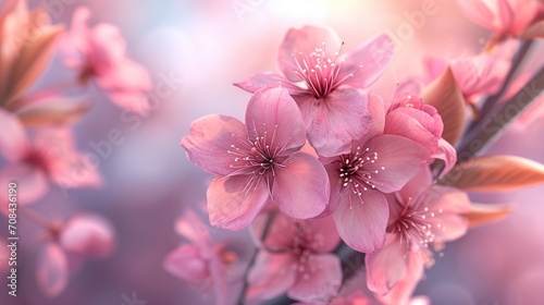 3d render beautiful flower background wallpaper banner ai generated