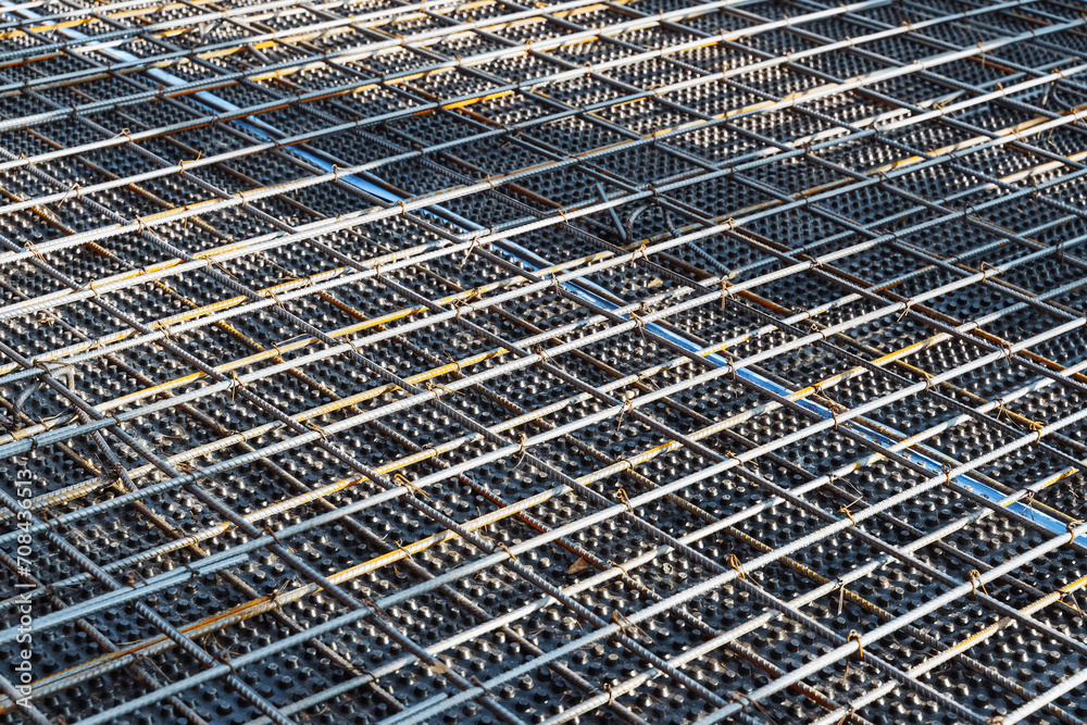 Pile of reinforcing mesh, armature, reinforcement, background, pattern