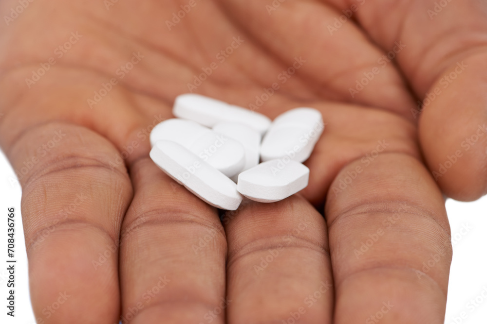 Hand, pills and medication for sickness, virus and disease with drugs, medicine or vitamins. Patient, pharmaceutical and healthcare for treatment, medical and tablets for closeup or prescription Hand, pills and medication for sickness, virus and disease with drugs, medicine or vitamins. Patient, pharmaceutical and healthcare for treatment, medical and tablets for closeup or prescription