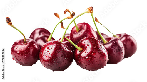 Cherry Charm: Isolated Clipart Showcasing the Sweet and Juicy Delight of Cherries.