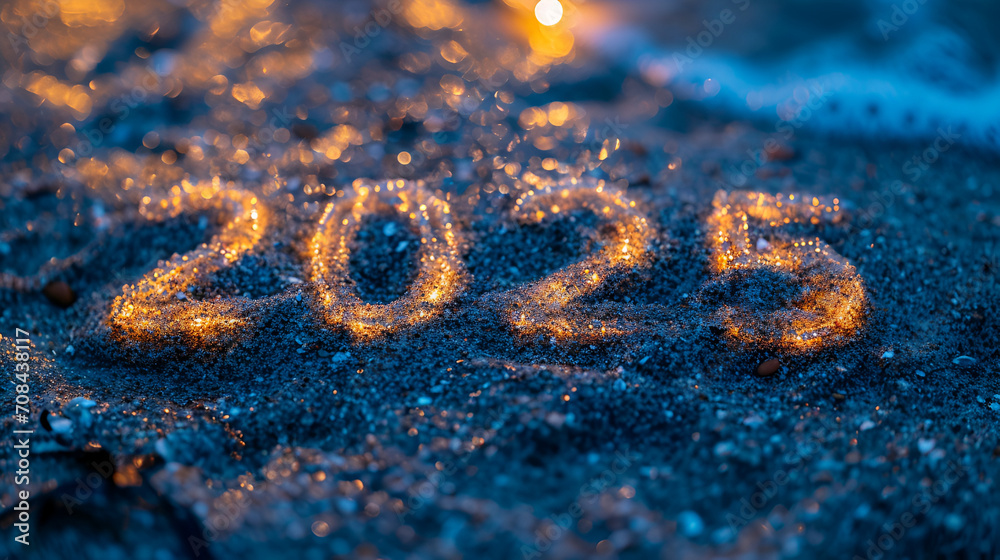 2025, Happy new year concept, Focus On "2025" write within with bold