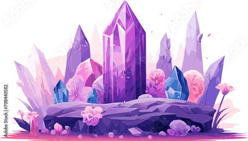 Crystal Healing Layout vector flat minimalistic isolated vector style illustration