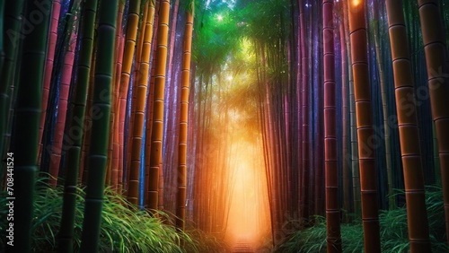 rainbow in the bamboo forest
