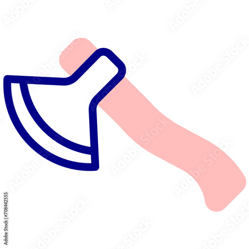 axe mixed outline vector icon