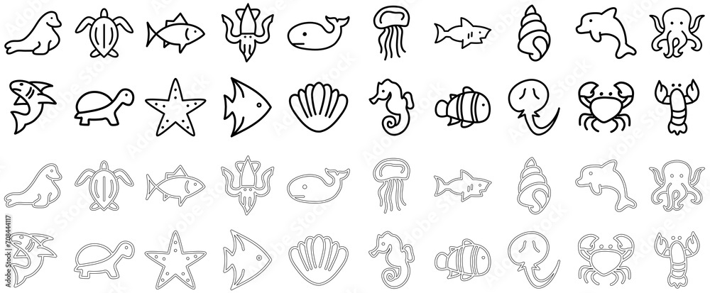 Marine Life Animals Coloring Pages