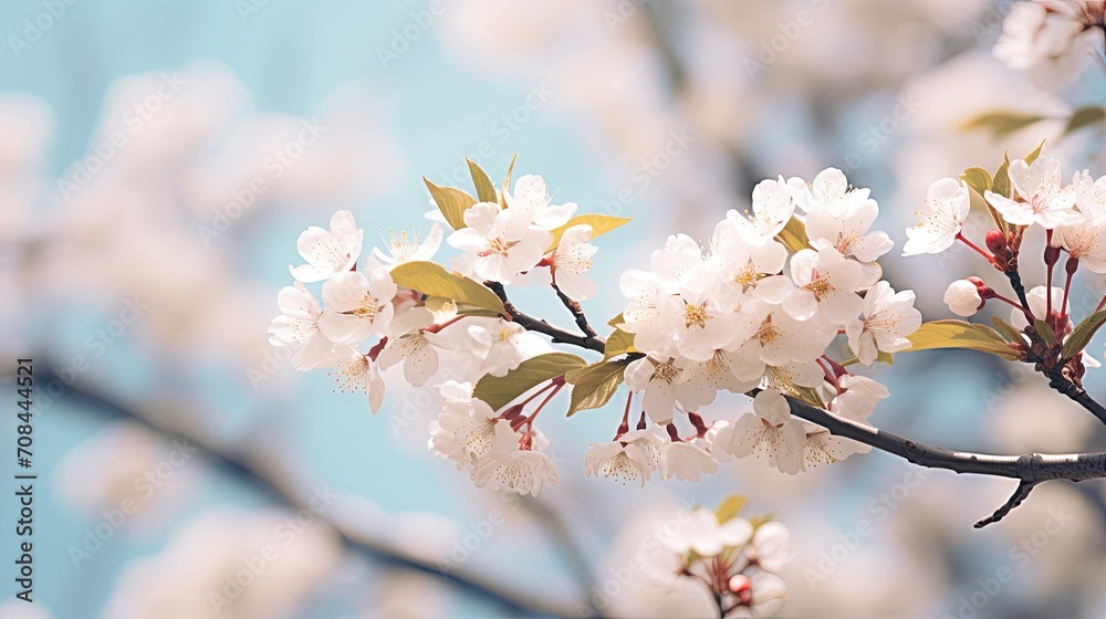 Tree blossom with white flowers