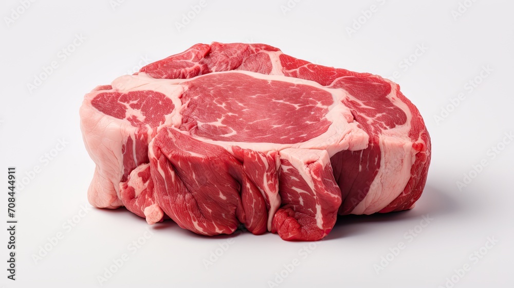 meat in its raw state isolated on transparent background