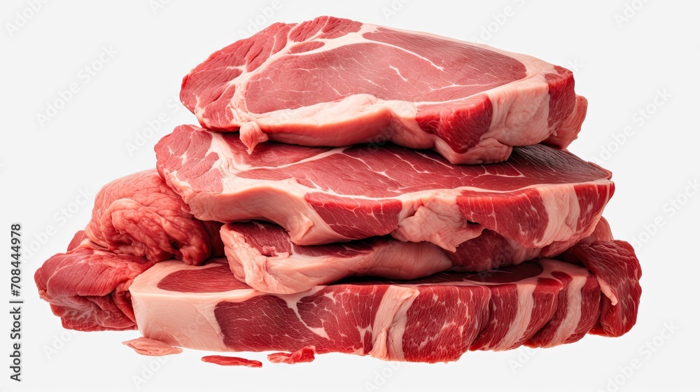 meat in its raw state isolated on transparent background