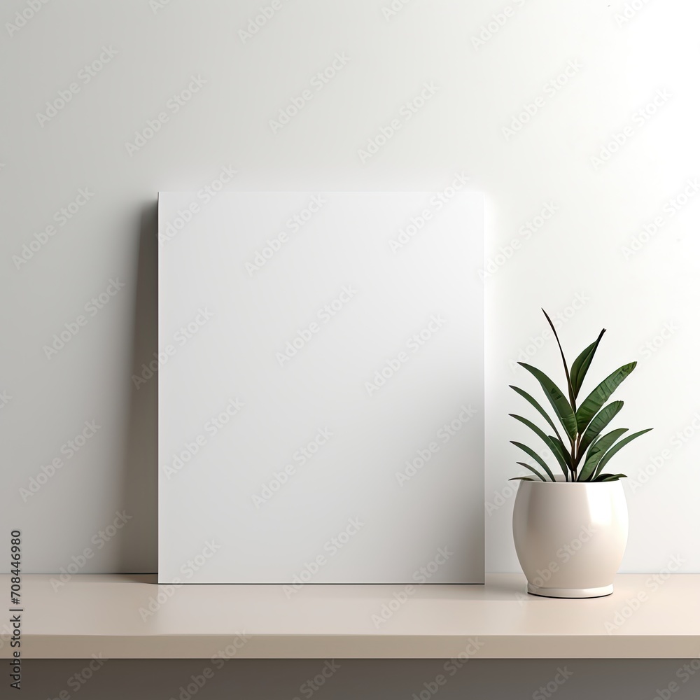 closeup plain unframed white perfect