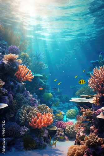 Fish sea background in the ocean © Aida