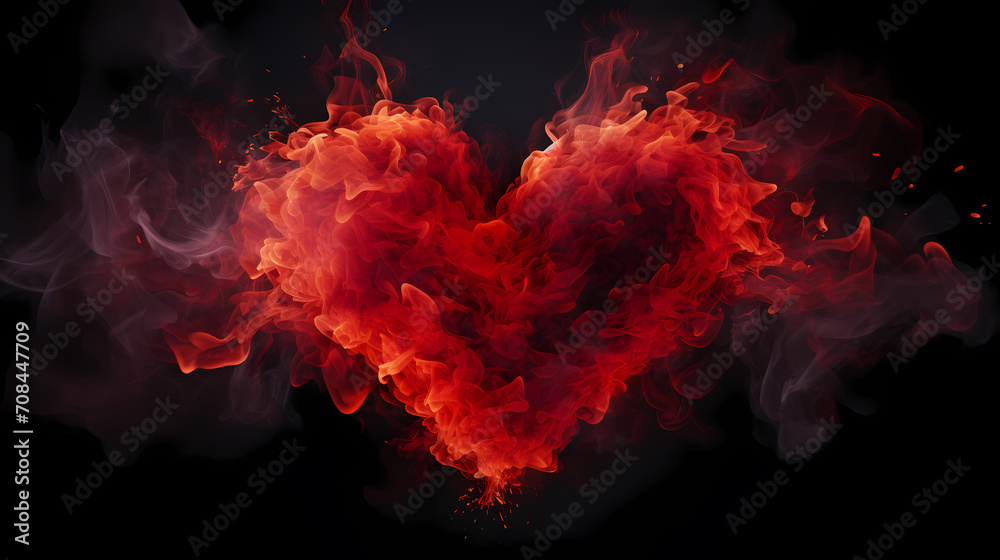 Vibrant Valentine's Day background with red hearts Vibrant Valentine's Day background with red hearts