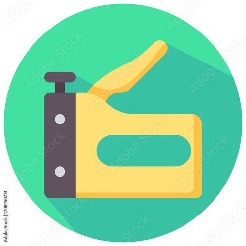 stapler round flat vector icon