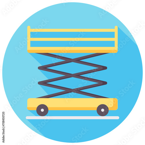 scaffolding round flat vector icon