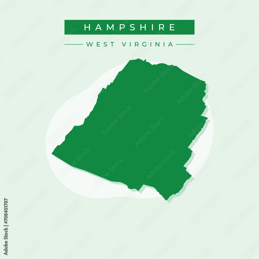 Vector illustration vector of Hampshire map West Virginia