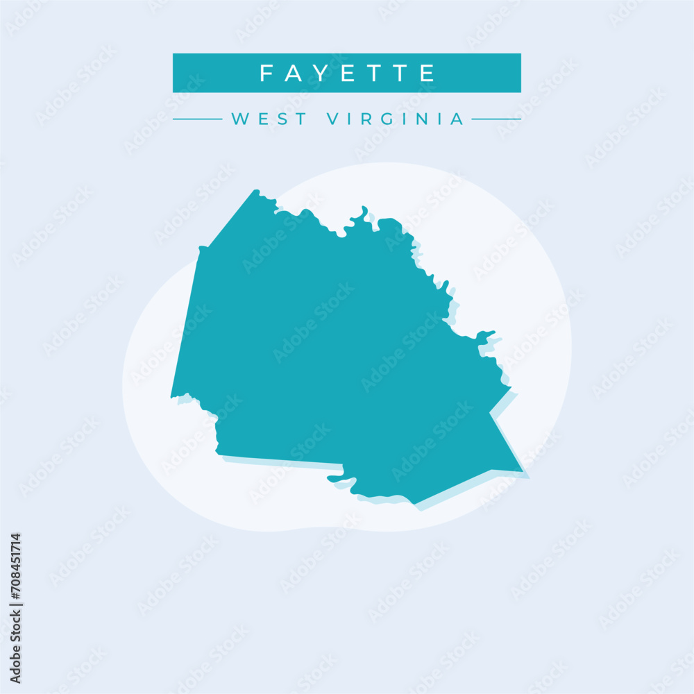 Vector illustration vector of Fayette map West Virginia