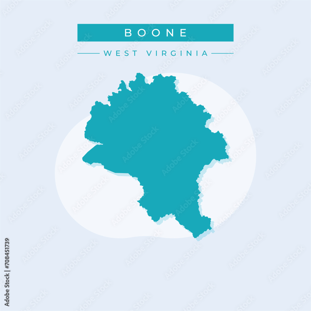 Vector illustration vector of Boone map West Virginia