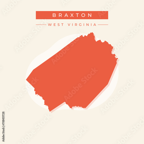 Vector illustration vector of Braxton map West Virginia