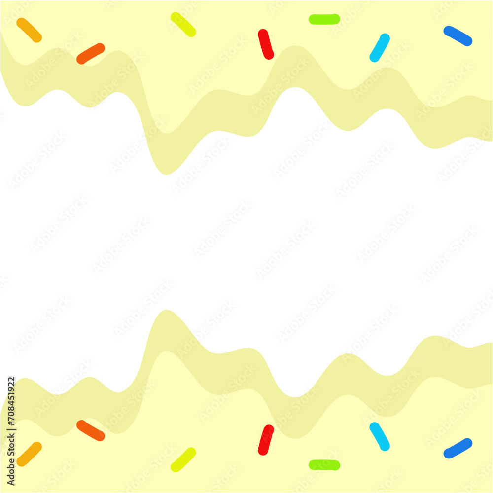 Obraz premium Melted Ice Cream Frame Element