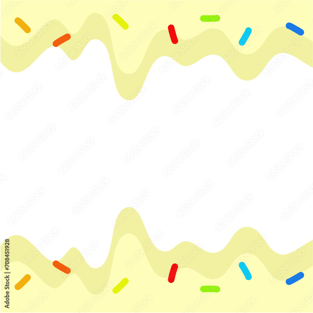 Obraz premium Melted Ice Cream Frame Element