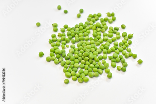 green fresh polka dots concept on a white background copy space