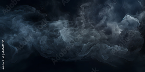 Smoke exploding outward from circular empty center, dramatic smoke or fog effect with scary glowing for spooky Halloween background.