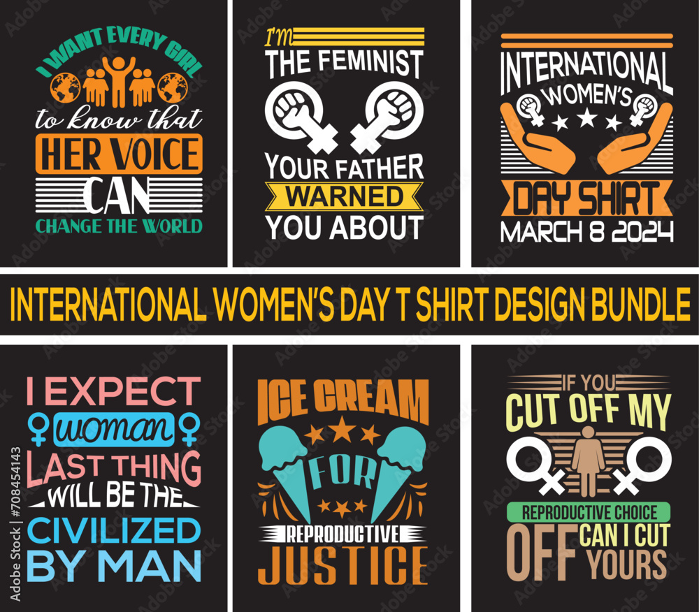 Women’s Day t- shirt and SVG Design Bundle, Women’s Day SVG Quotes Design t shirt Bundle, vector EPS Editable Files, can you download this design Bundle