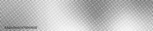 Horizontal dotted halftone background gradient vector design in black color