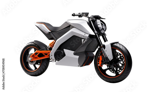 Innovative Electric Motorbike Isolated on Transparent Background PNG.