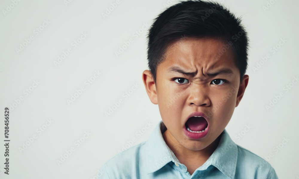 angry little asian boy, small child, children's emotions, portrait of asian children, angry child angry little asian boy, small child, children's emotions, portrait of asian children, angry child