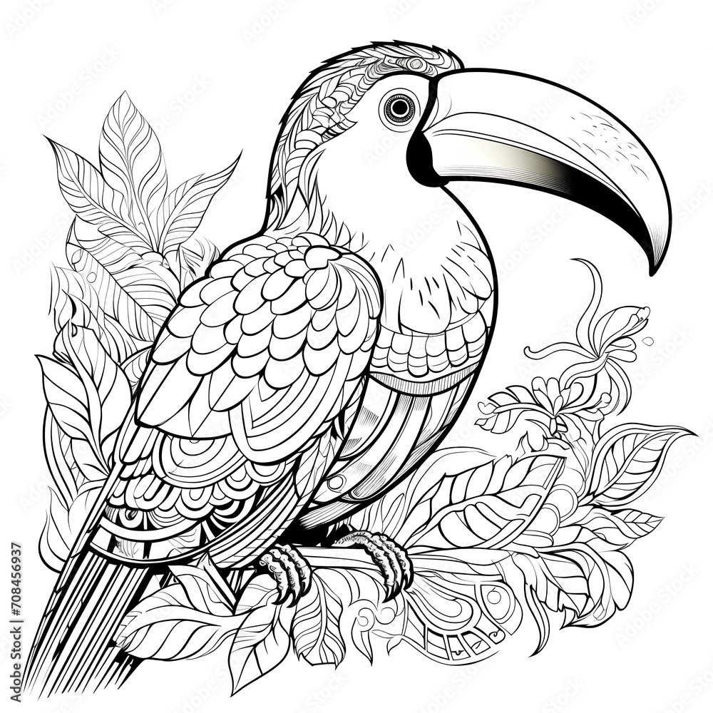 toucan bird on branch