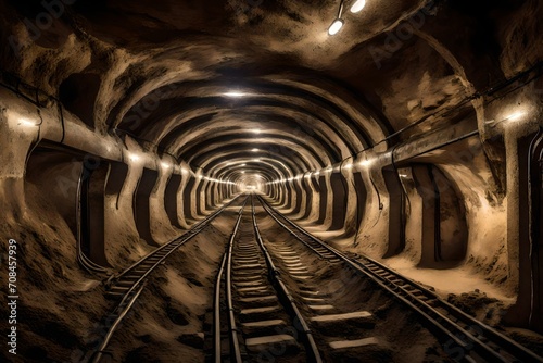 A network of underground tunnels connecting different districts of the upgraded colony, facilitating efficient transportation. photo