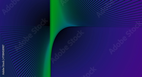 abstract background, The background design of the banner is blue, purple and green. Vector illustration. Flowing particle waves, digital technology curves, dynamic motion currents.