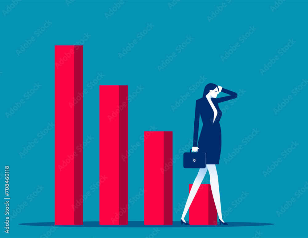 Business failure and bankruptcy. Vector illustration concept Business failure and bankruptcy. Vector illustration concept