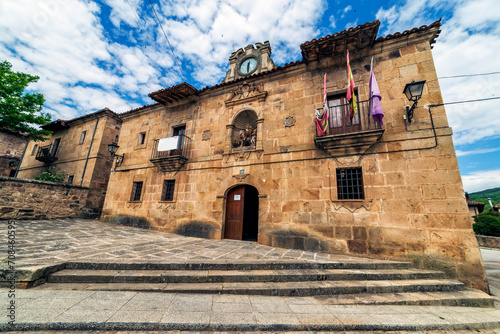 Town Hall in Molinos de Duereo. Soria. Spain. Europe.