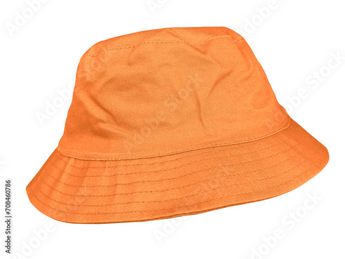 Orange bucket hat PNG transparent