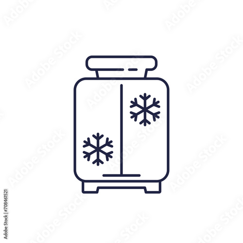 cryotherapy icon, cryogenic therapy line vector
