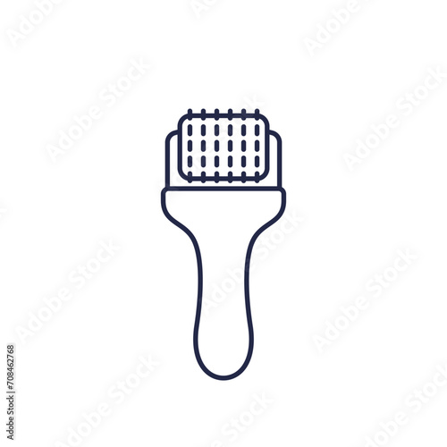 dermaroller icon in line design