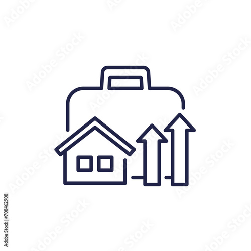 real estate portfolio icon in line design