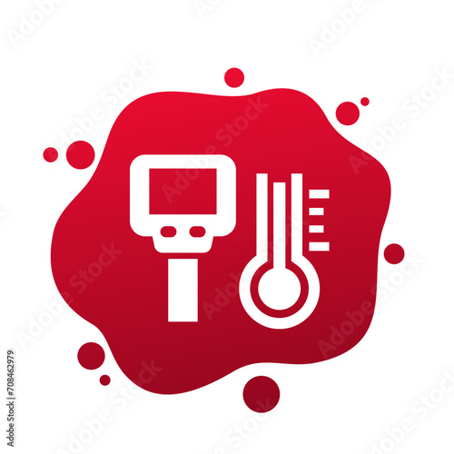thermal imager icon, infrared camera vector