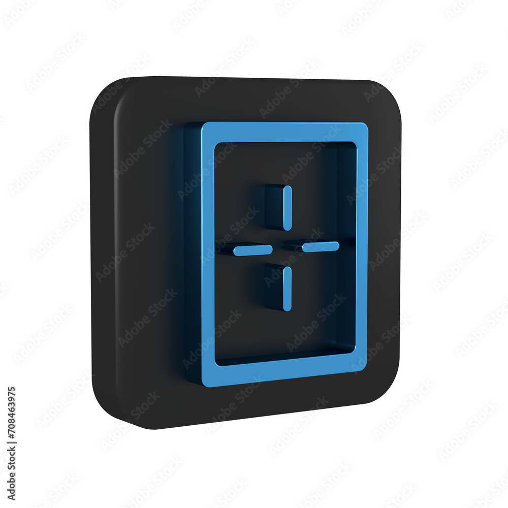 Blue Portable video game console icon isolated on transparent background. Gamepad sign. Gaming concept. Black square button. Blue Portable video game console icon isolated on transparent background. Gamepad sign. Gaming concept. Black square button.