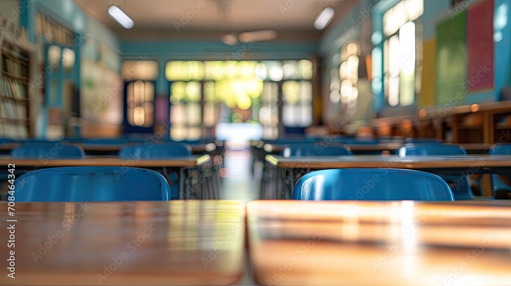 Fototapeta premium Blurred school background.