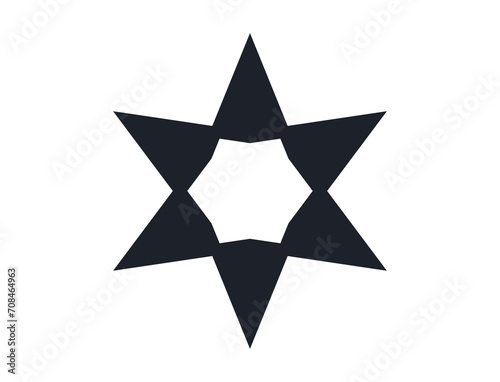 Star symbol and simple style isolated star icon on white background flat design style minimal illustration. 