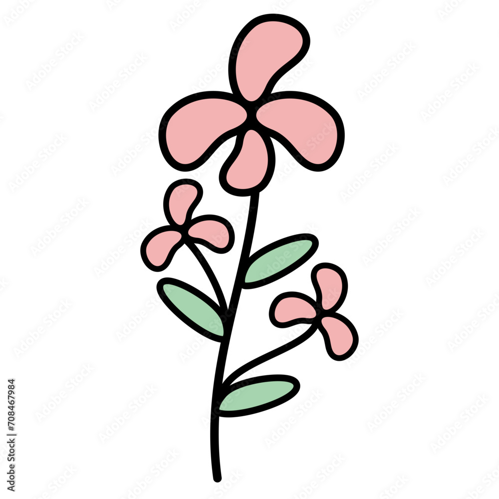 Cute Flower Vector Illustration Cute Flower Vector Illustration