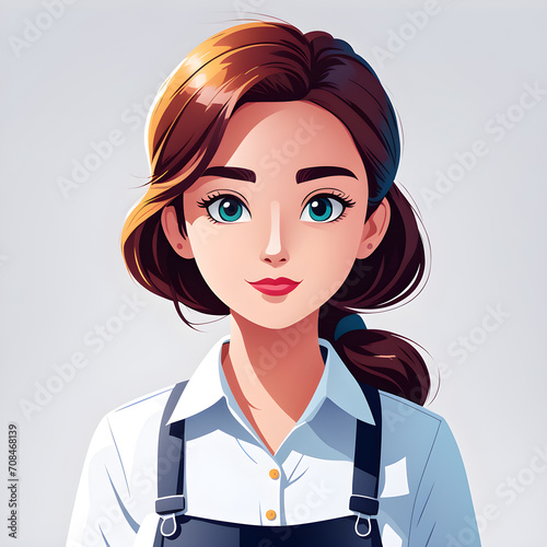 a-simple-illustration-of-a-employeein-a-flat-illustration-stylewhite-background-with-bright-color