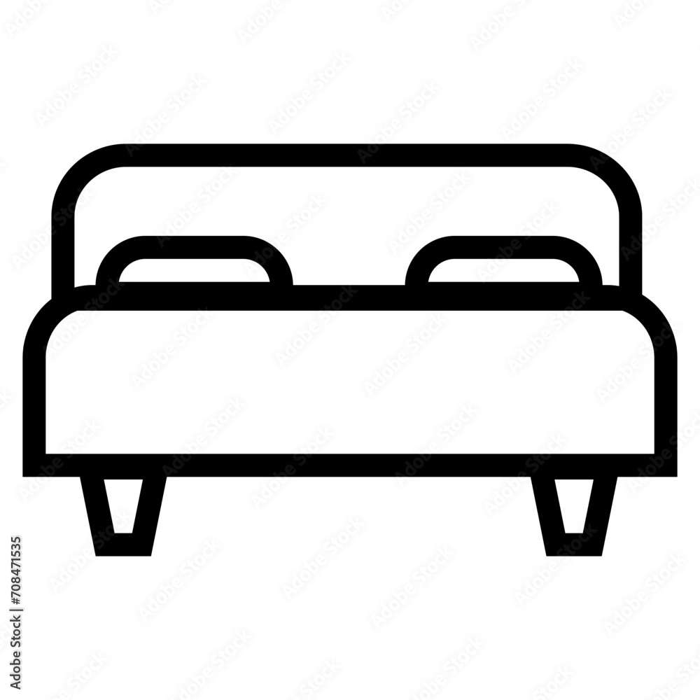 bed, simple vector symbol, set isolated on white bed, simple vector symbol, set isolated on white