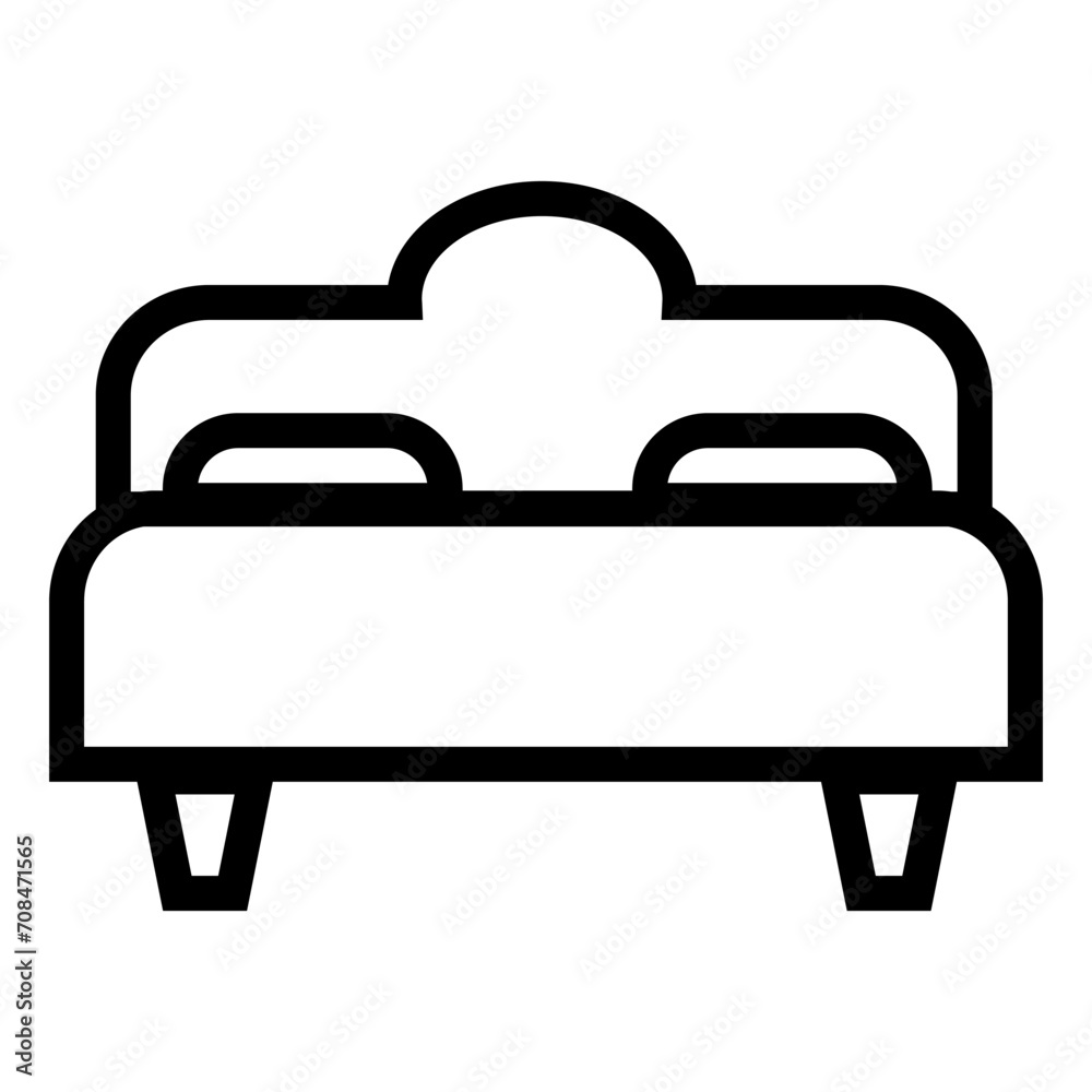 bed, simple vector symbol, set isolated on white bed, simple vector symbol, set isolated on white