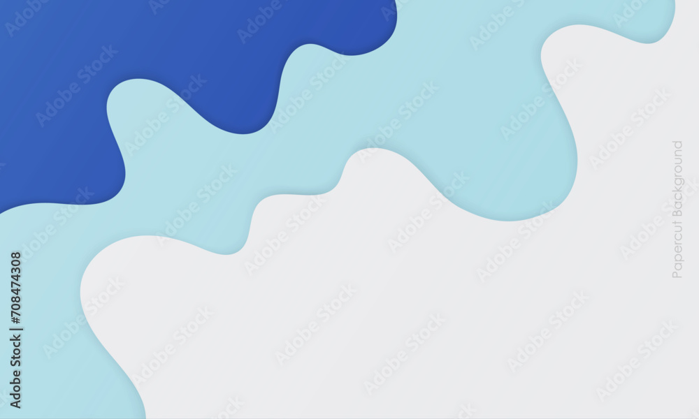 abstract white and blue papercut layers background abstract white and blue papercut layers background